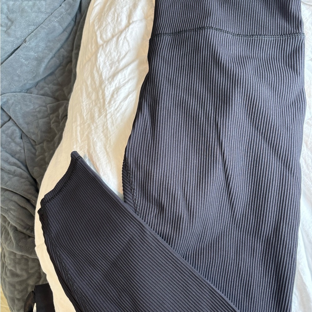 Athleta Black Ribbed Leggings